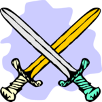 Swords - Crossed 6 Clip Art