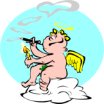 Cherub Smoking Clip Art