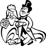 Bride & Groom Cartoon