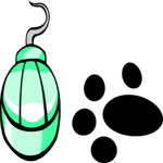 Mouse & Pawprint Clip Art