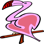 Flamingo 07 Clip Art