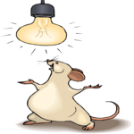 Mouse Under Light Bulb
