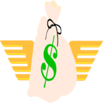 Flying Money 1 Clip Art