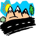 Mountain Road Clip Art