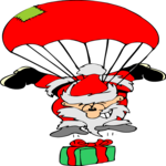 Santa Parachuting