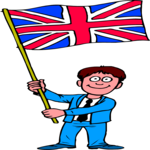 British Boy & Flag