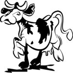 Cow Strutting Clip Art