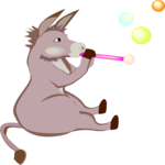Donkey with Bubbles