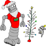 Santa - Robot Clip Art