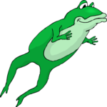 Frog Leaping 4 Clip Art