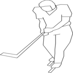 Ice Hockey - Player 17 Clip Art