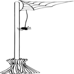 Broom & Spider Web Border Clip Art