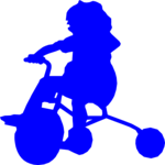 Child on Tricycle 2 Clip Art