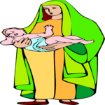 Woman with Child Clip Art