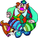 Clown with Chicken