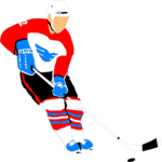 Ice Hockey - Player 01 Clip Art
