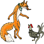Fox with Rooster