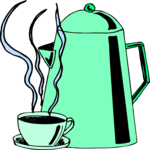 Coffee Pot & Cup Clip Art