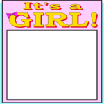 It's a Girl! Frame Clip Art