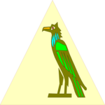 Pyramid & Bird 1 Clip Art