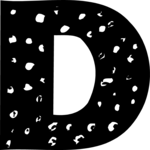 Speckled D Clip Art