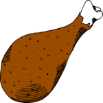 Chicken - Drumstick 07 Clip Art