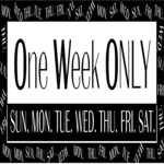 One Week Only 1 Clip Art
