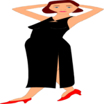 Woman in Evening Gown 02 Clip Art