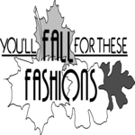 Fall Fashions Title Clip Art