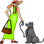 Woman Walking Dog 2