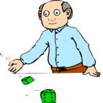 Rolling Dice 2 Clip Art