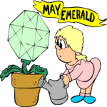 05 May - Emerald Clip Art