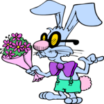 Rabbit with Flowers 2