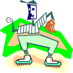 Baseball - Pitcher 04 Clip Art