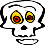 Skull - Freaked Clip Art