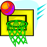 Basketball - Hoop & Ball Clip Art