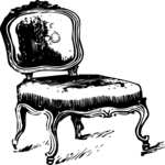 Antique Style Chair 1 Clip Art