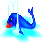 Whale with Lips Clip Art