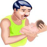 Father & Baby 2 Clip Art