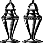 Antique Style Salt & Pepper Shakers 1 Clip Art