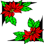 Poinsettia Frame Clip Art