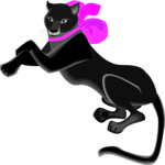 Panther Wearing Bow