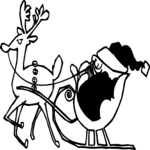 Santa & Reindeer 17 Clip Art