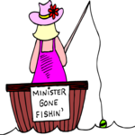 Minister Gone Fishin' 1 Clip Art