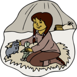 Eskimo Girl 2 Clip Art