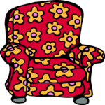 Chair - Floral Offbeat Clip Art
