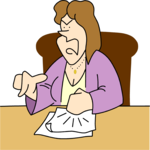 Angry Woman 1 Clip Art