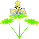 Flower with Face 3 Clip Art
