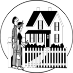 House & People Clip Art