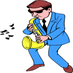 Saxophonist 06 Clip Art